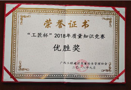 米乐集团有限公司
喜获全区“工匠杯”2018年质量知识竞赛佳绩
